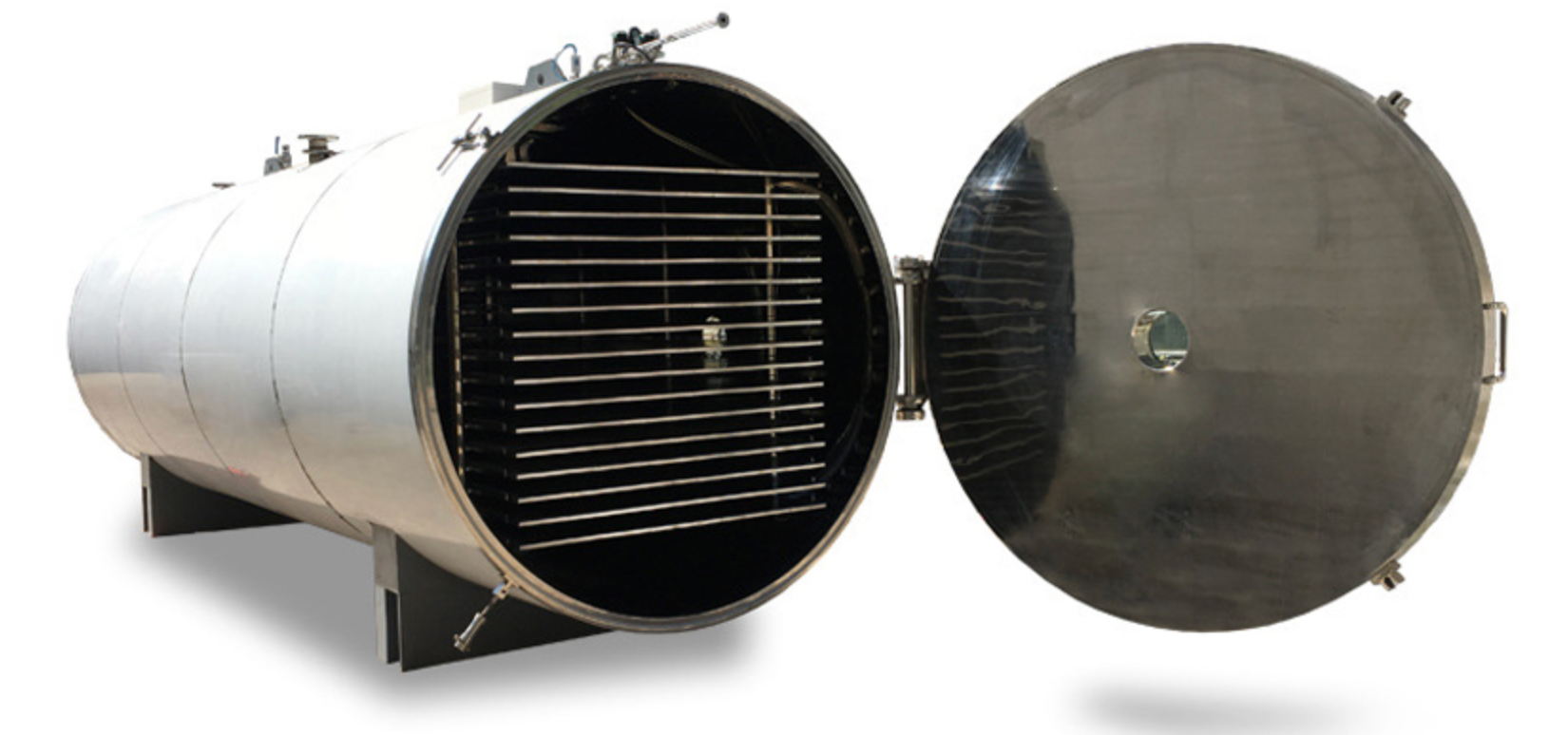 industrial food freeze dryer chamber and service-side layout reference